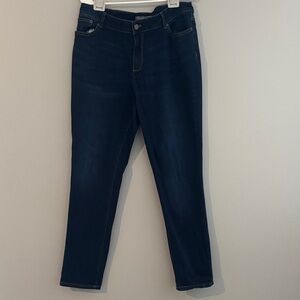 Garnet Hill Navy Ankle Jeans